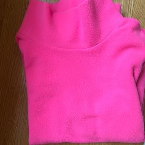 Hot pink Vello fleece Dudley Stephens Park Slope turtleneck
